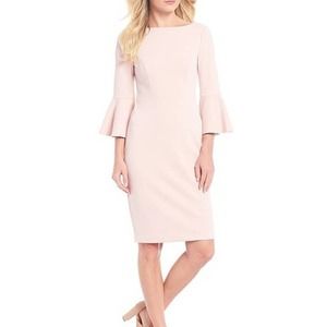 Harper Rose Bell Sleeve sheath dress blush Sz 4